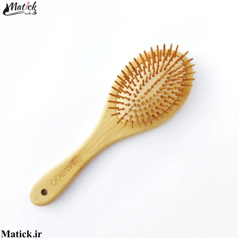 برس مو چوبی بیضی نوک‌ تیز بامبو