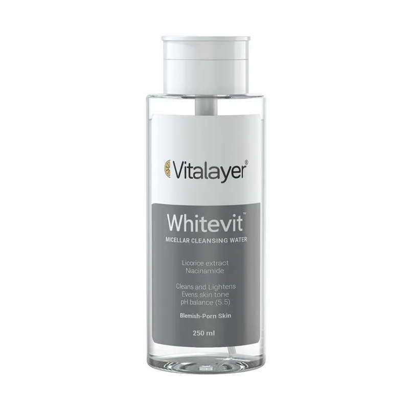 whitevit-micellar-cleansing-water میسلار واتر وایت ویت ویتالیر (خاکستری)